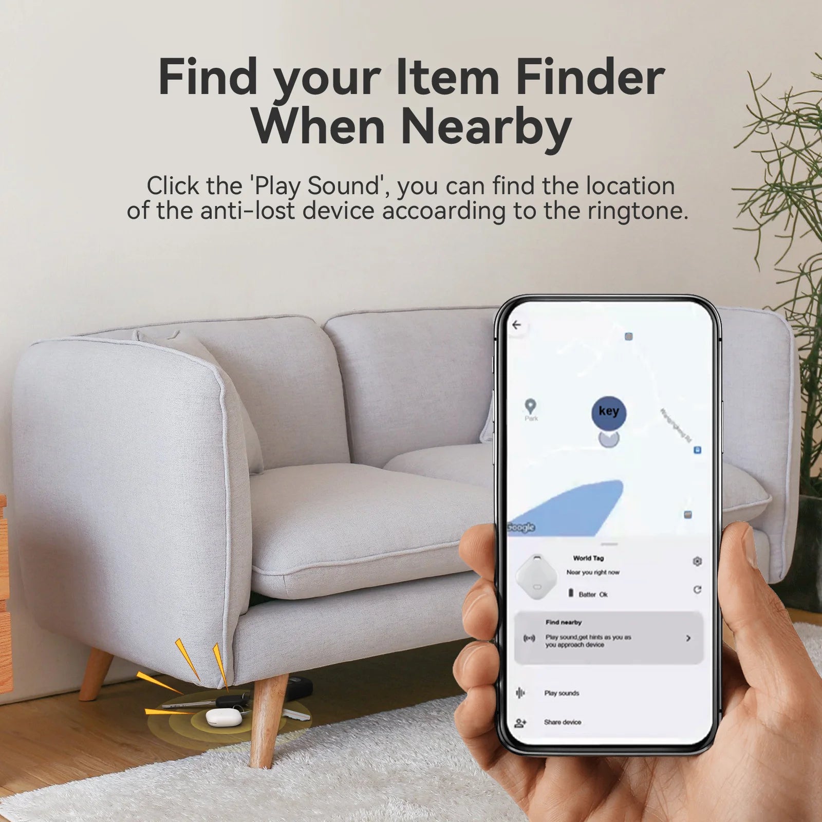 Smart Tracker Tag for Android device Google Find Hub App tag Key Finder Wallet/bag tracker Google Certified Bluetooth Finder Trekker Essentials