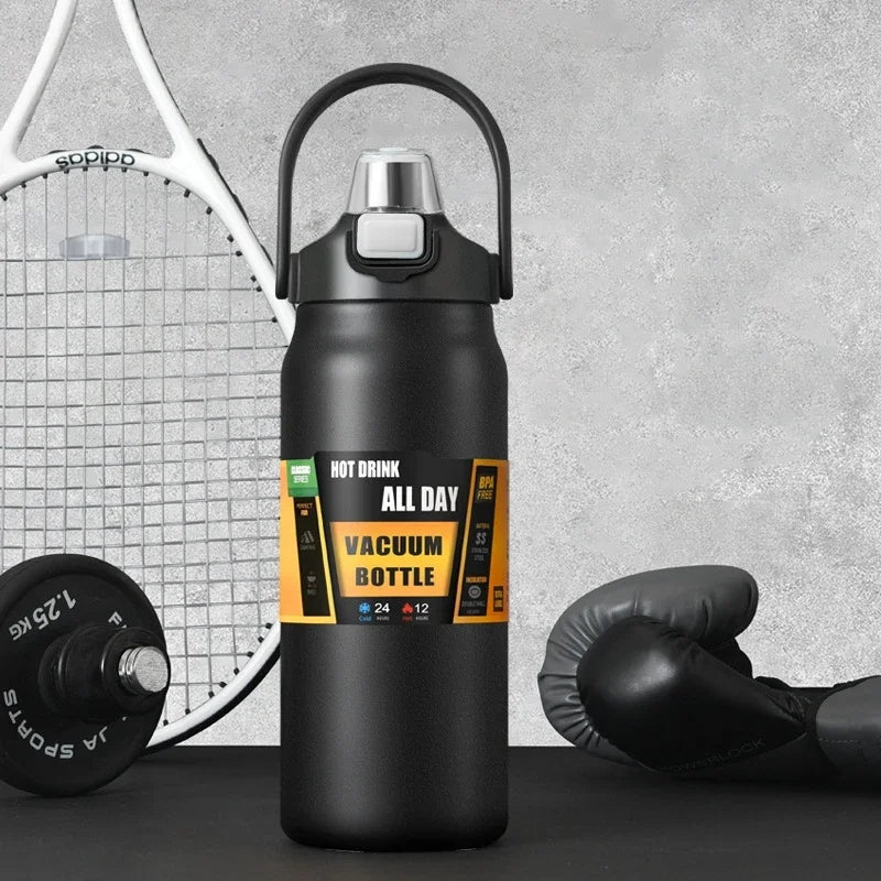 1500ml Stainless Steel Thermal Tumbler | Vacuum Insulated Travel Mug with Straw for Hot & Cold Drinks