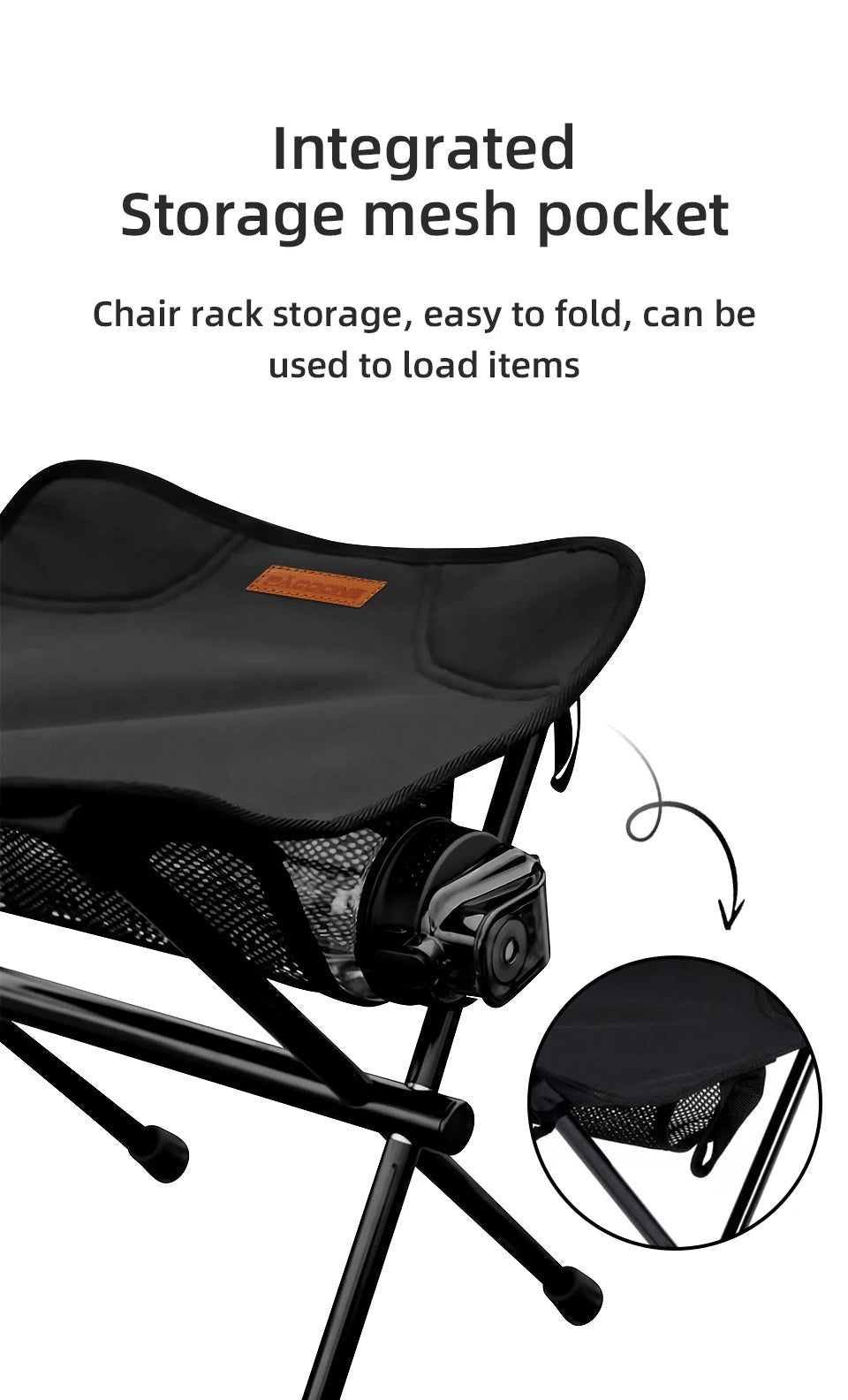 PACOONE Outdoor Portable Folding Stool Aluminum Alloy Minin Storage Chair Camping Fishing Chair Picnic Lightweight Furniture New Trekker Essentials