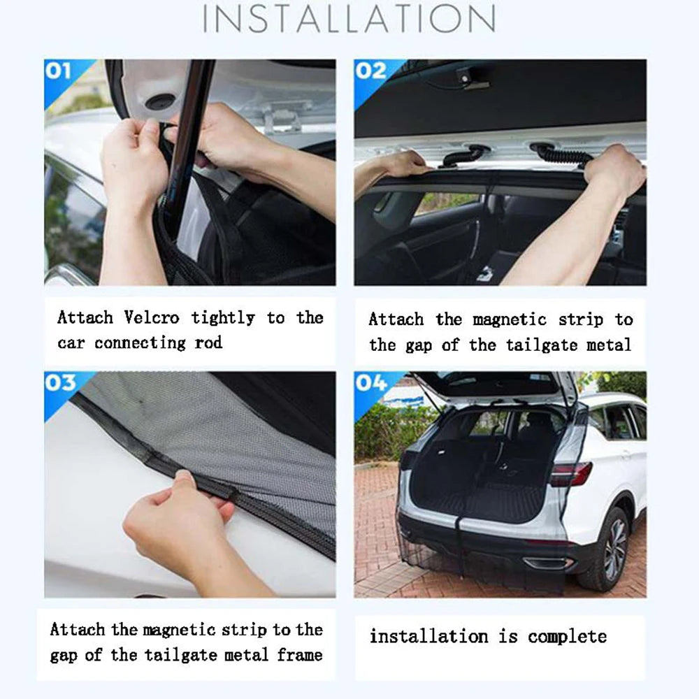 Magnetic trunk mesh breathable, mosquito resistant, environmentally friendly mesh curtains SUV tailgate mosquito net RV Summer Trekker Essentials