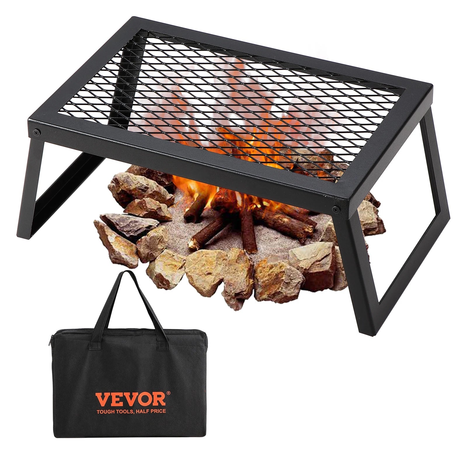 SucceBuy 18/24in Barbecue Charcoal Grill Outdoor Home Appliance for Outdoor Cooking Camping Picnics Beach Trekker Essentials