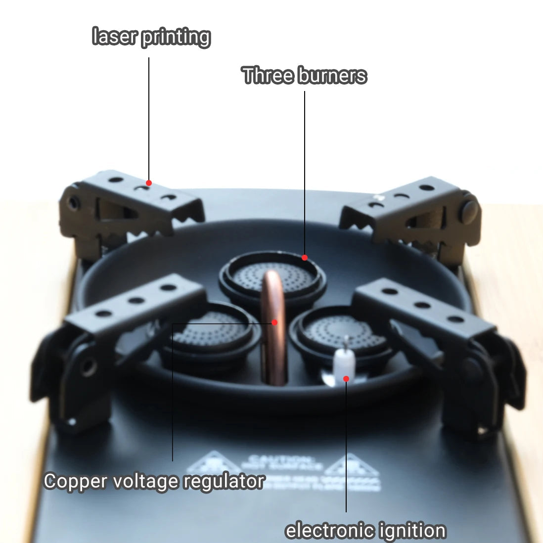 Pandatour Camping IGT Gas Stove Easy Equiped 0.5-Unit Portable Hiking Stove High Effi Ciency 6500W High Firepower Burner Trekker Essentials