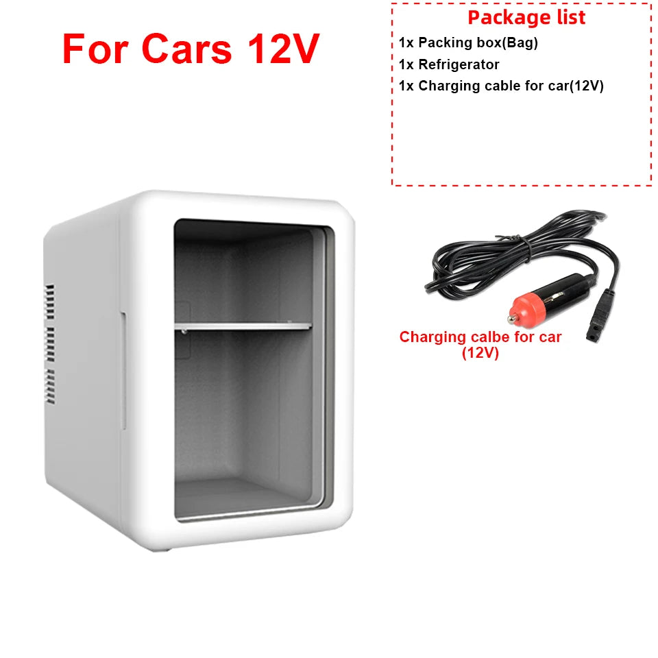 E-ACE 4L Car Refrigerator Mini Fridge Freezer Car & Home Use Portable Compressor Cooler Ice Box for Camping Summer Essential Trekker Essentials