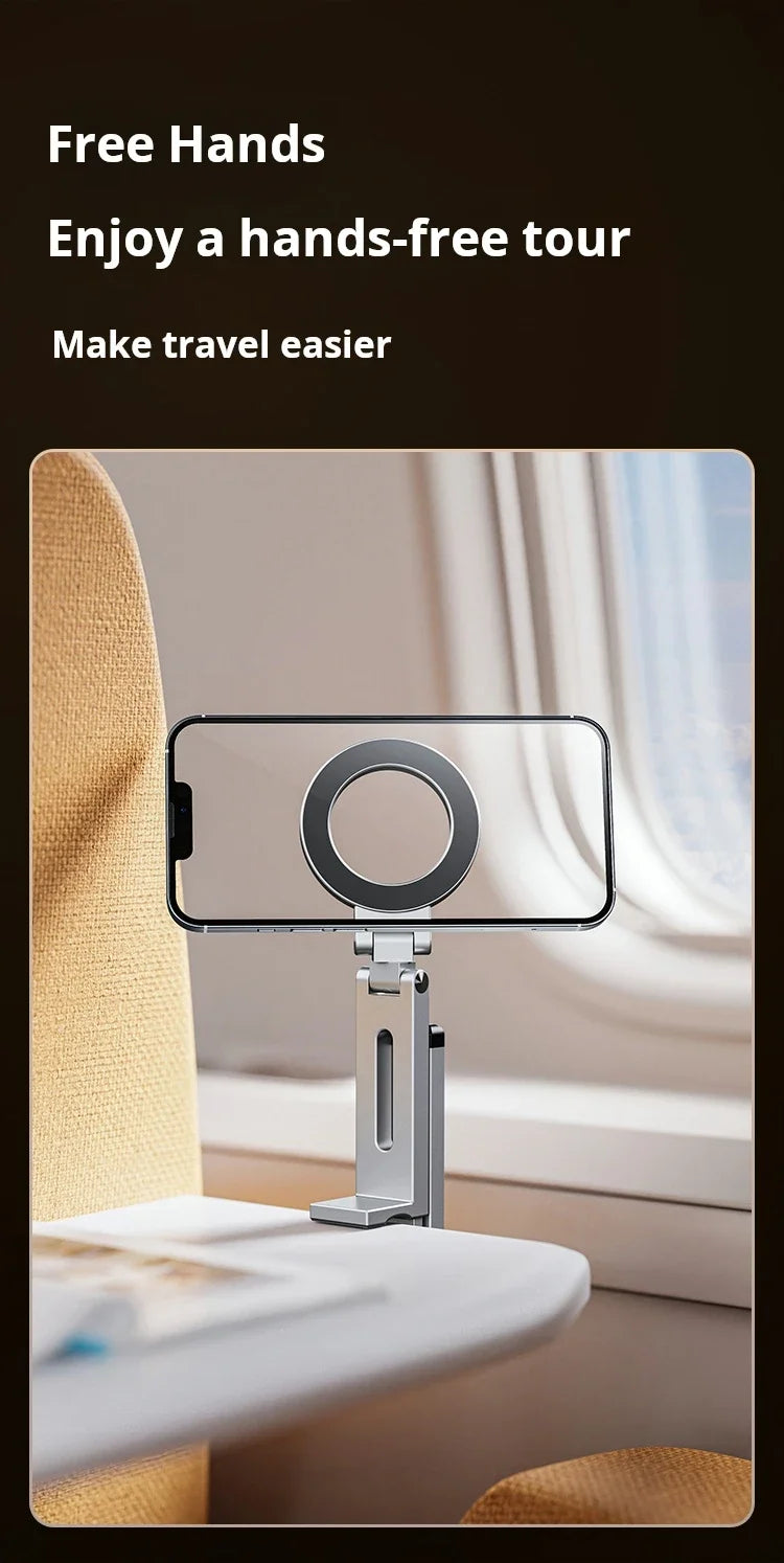 Magnetic Phone Tripod Stand - 360° Foldable Holder for iPhone & Android