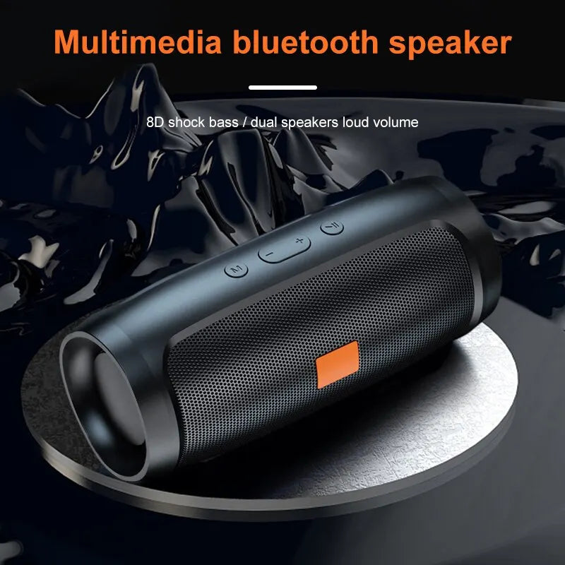 Altavoz Bluetooth inalámbrico portátil TWS dual: subwoofer estéreo con reproducción de música, radio FM y compatibilidad con tarjeta TF.