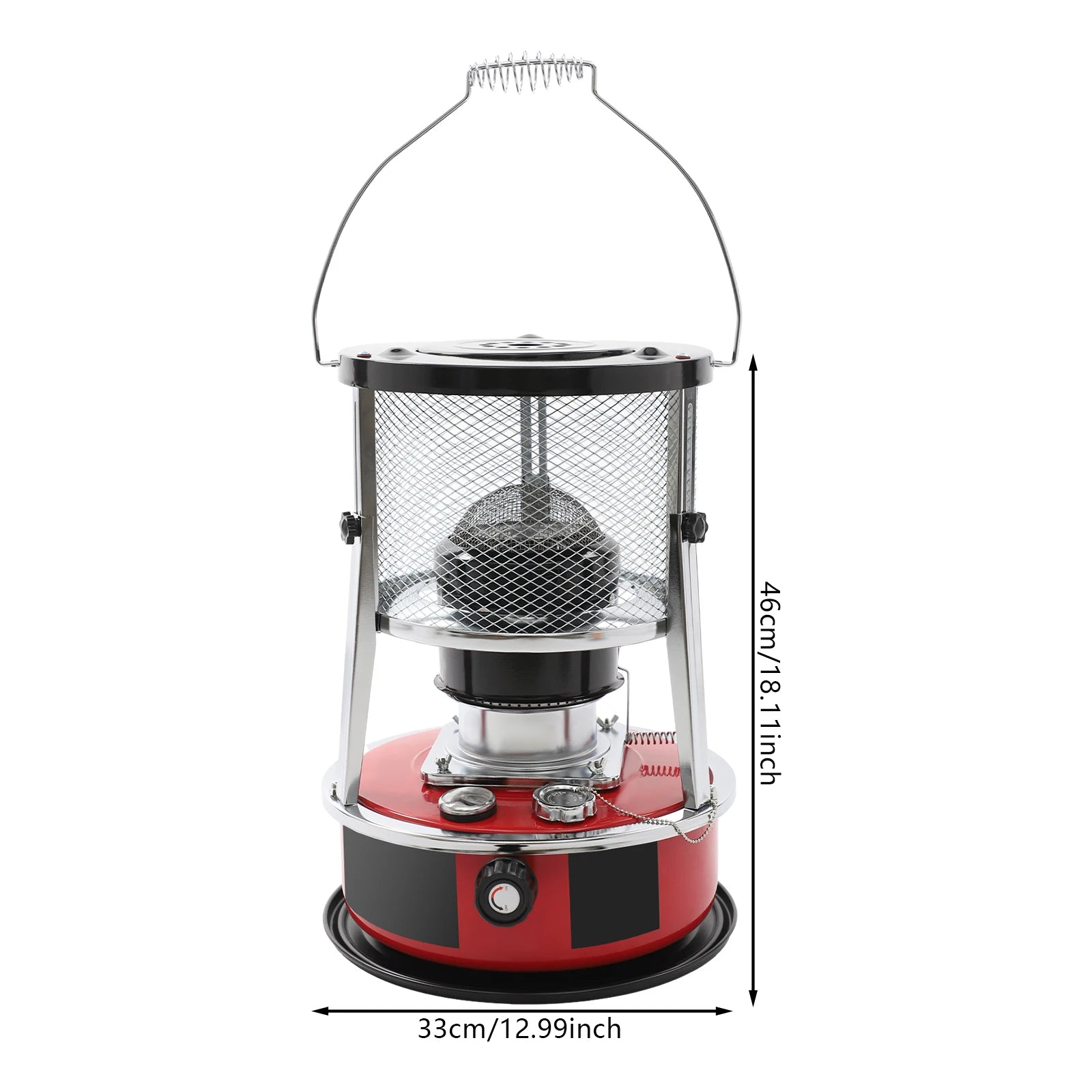 Portable Kerosene Heater with Adjustable Height, 5.2L Tank & 8000 BTU Output for Outdoor and Indoor Use