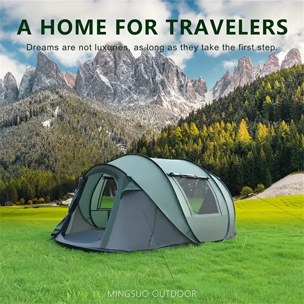 5-8 people quick opening hand throw tent waterproof camping boat tent outdoor tent fully automatic pop-up Trekker Essentials