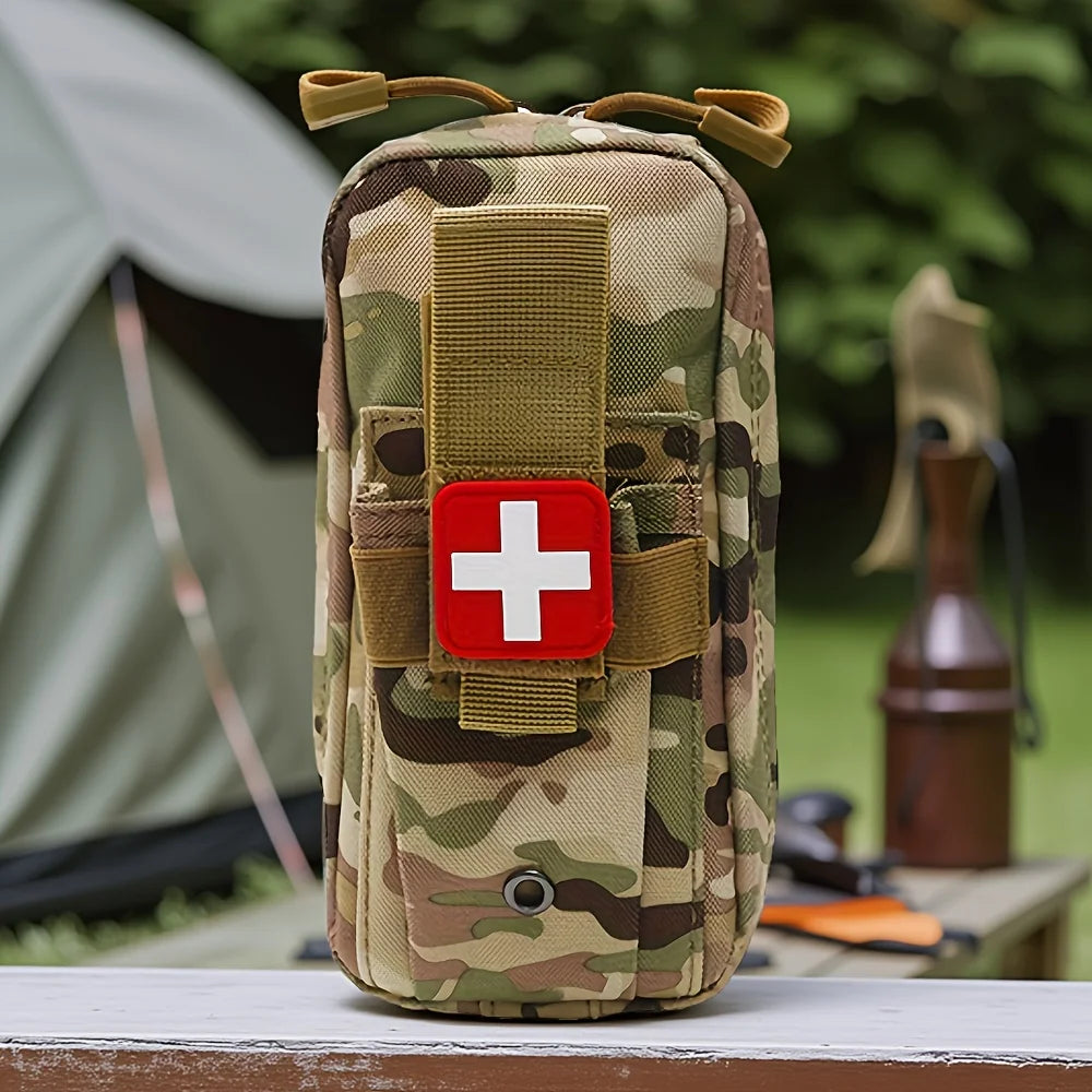 Tactical First Aid Kit with Tourniquet – MOLLE Emergency Medical Pouch for Camping, Hiking & Survival Trekker Essentials