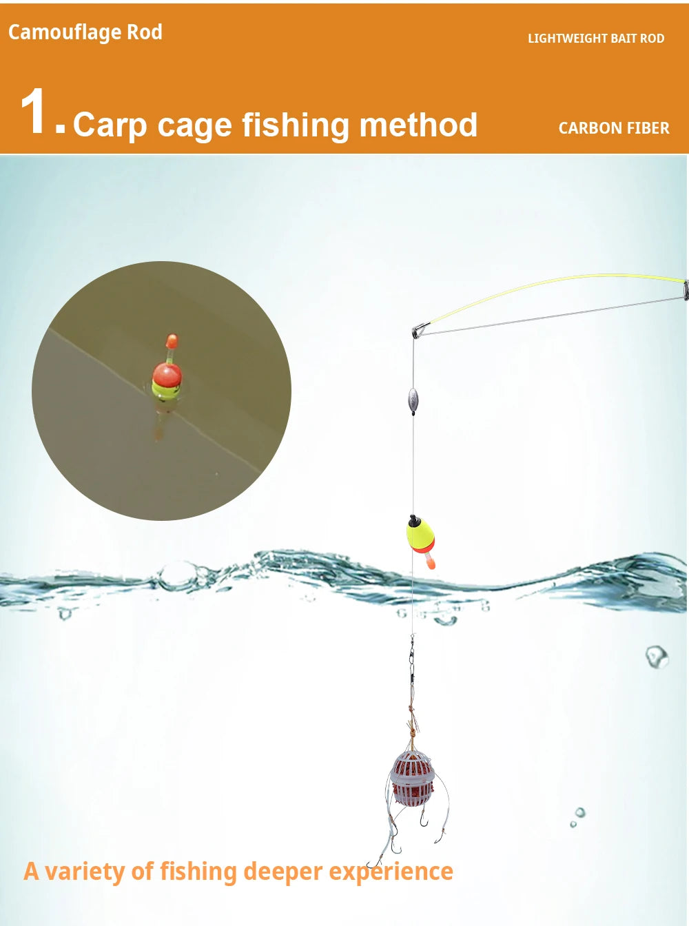 FTK Telescopic Fishing Rod & Reel Combo - 1.8/2.1m Carbon Fiber Pole with Full Kit