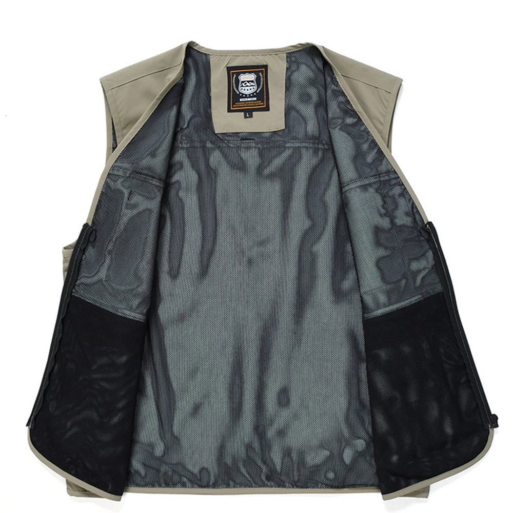 Men’s Multi-Pocket Utility Vest – Lightweight Casual Tooling Style Waistcoat for Everyday Wear Trekker Essentials