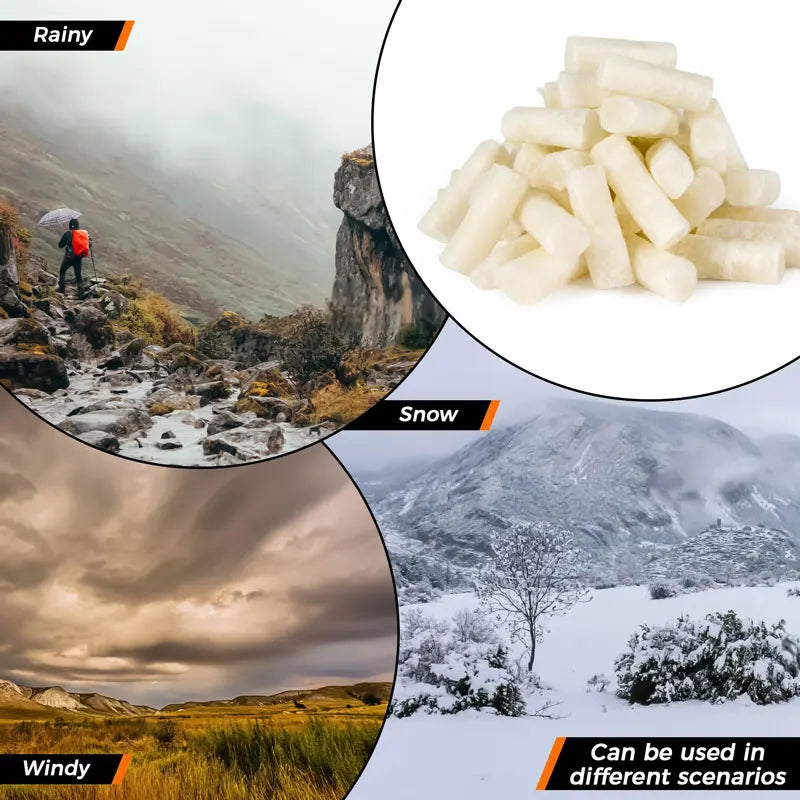 30pcs Mini Cotton Stick Outdoor Tools Natural Camping Hiking Emergency Survival Warm Oneself Trekker Essentials