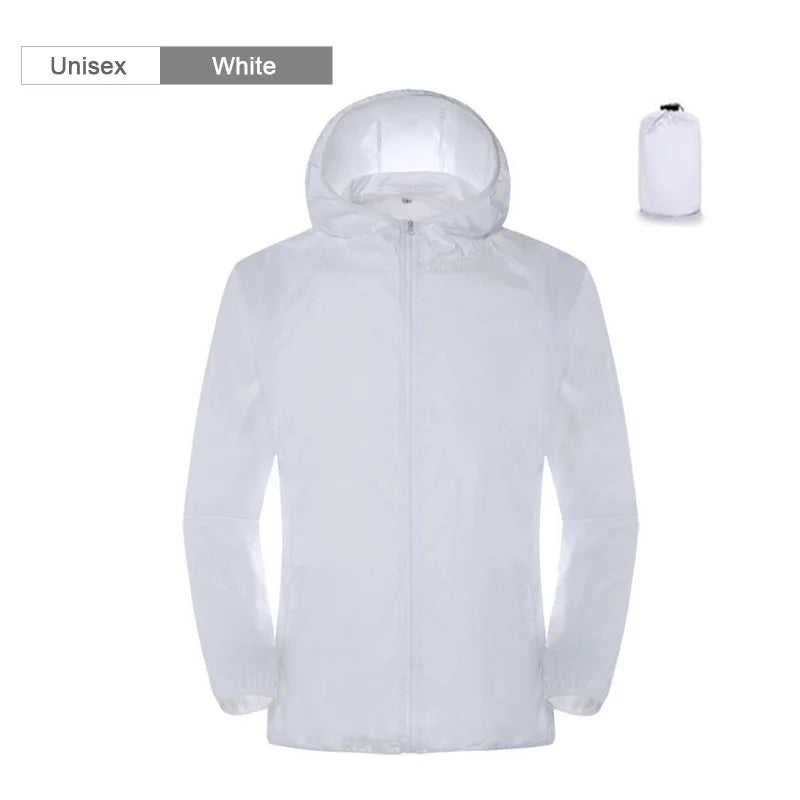 Camping Waterproof Jacket Men Women Windbreaker Men Raincoat Rain Jacket Men Waterproof Hiking Climbing Clothes Sun Protection Trekker Essentials