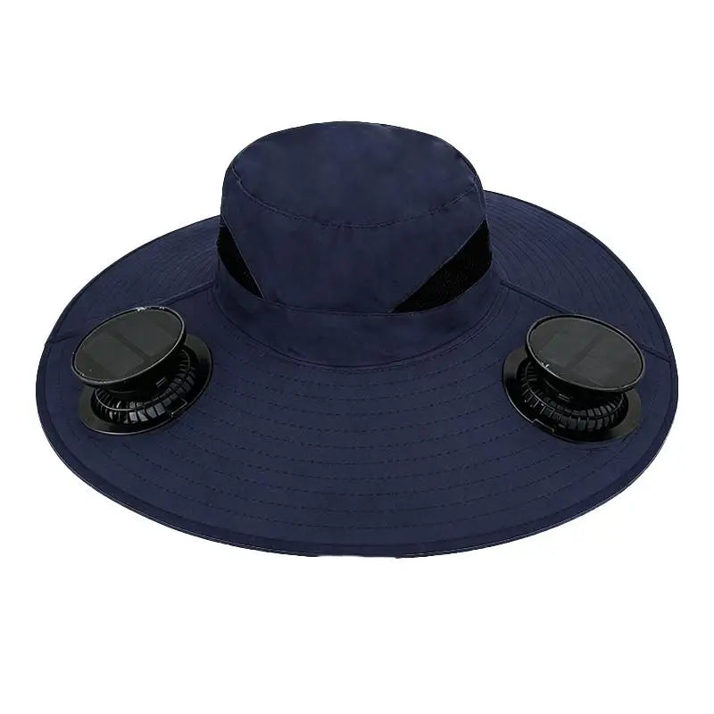 Large Size Quick Dry Bucket Hat With Solar Powered Fan USB Charging Sun Hat For Men Outdoor Hiking Camping Fishing Cooling Wear Trekker Essentials