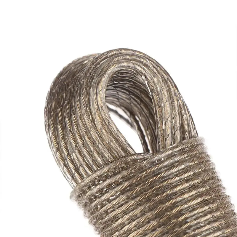 10/20/30/50M PVC Coating Steel Clothesline Outdoor Portable Clothesline Garden Camping Travel Clothes Drying Rope Trekker Essentials