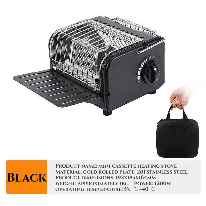 Portable 1200W Outdoor Gas Heater Stove – Smokeless Camping & Picnic Heater