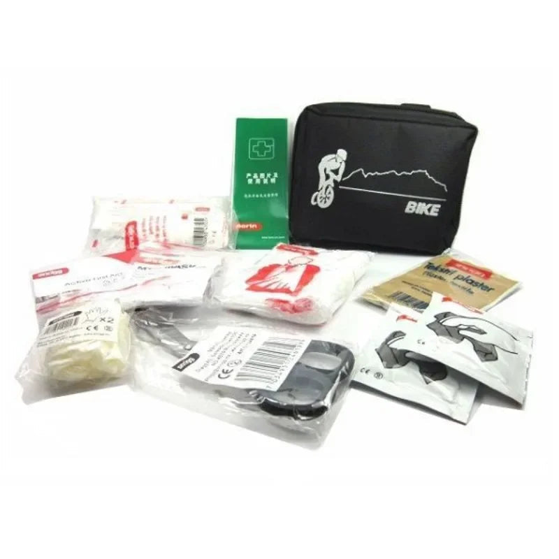 Bicycle Professional Personal First Aid Kit for Outdoor Travel with Emergency Accessories That Can Be Tied To The Bike Trekker Essentials