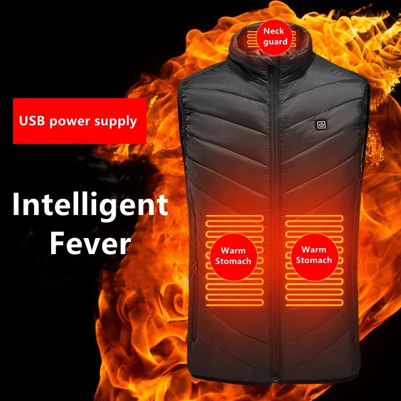 21-Zone Self-Heating Vest with USB Power | Men's & Women's Thermal Heated Jacket for Outdoor Activities