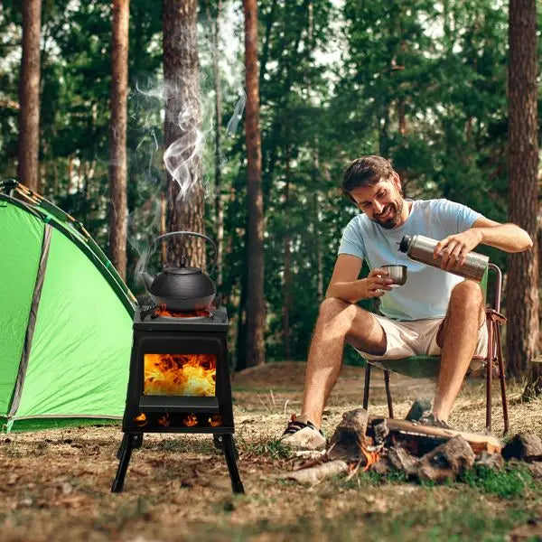 Alloy Wood Burning Camping Stove: Portable, Fuel-Efficient Outdoor Cook Stove with No Propane Needed