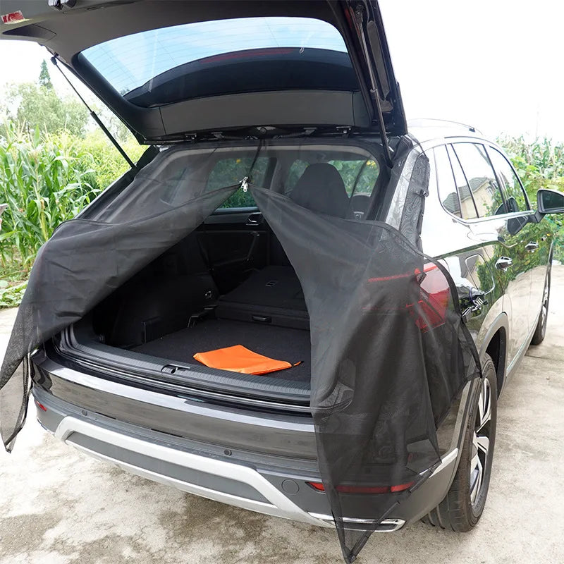 Magnetic trunk mesh breathable, mosquito resistant, environmentally friendly mesh curtains SUV tailgate mosquito net RV Summer Trekker Essentials
