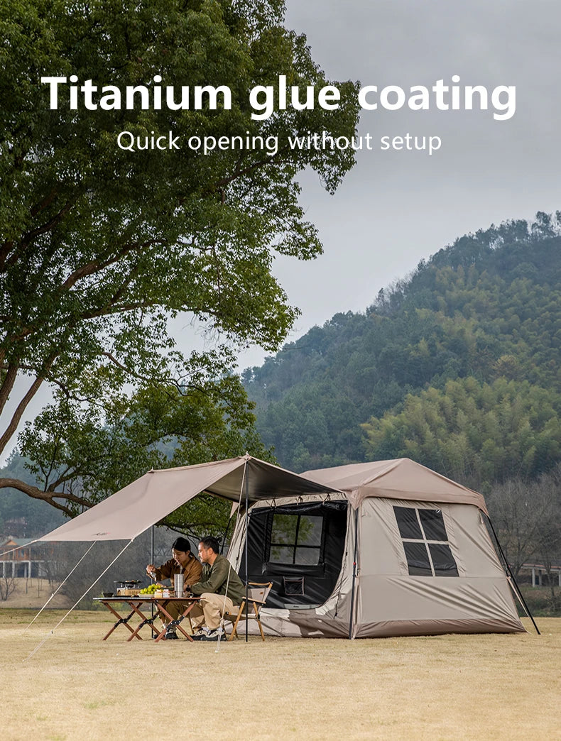 Automatic Camping Tent for 3–4 Persons – Waterproof Family Tent with One-Touch Setup & Canopy Trekker Essentials