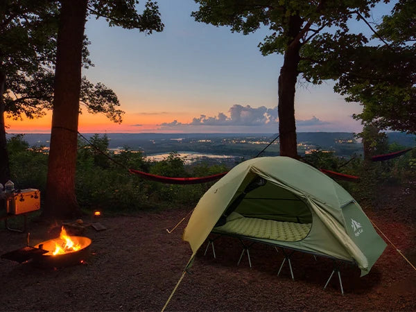 Night Cat 1-Person Camping Cot Tent – Waterproof Off-Ground Sleeping System with Mosquito Net & Aluminum Frame