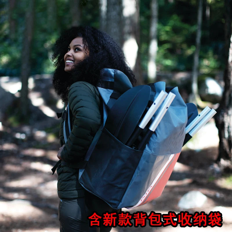 Heavy-Duty 1-3 Person Inflatable Boat: Fishing Dinghy with Detachable Seats & Foldable Kayak Design