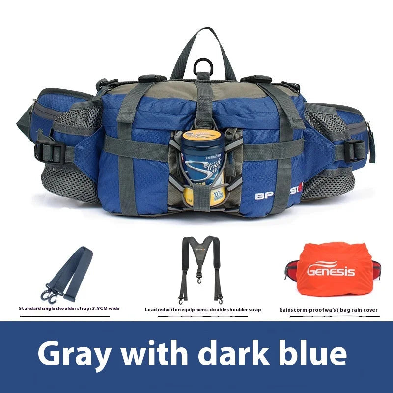 Hiking Waist Bag Outdoor Cycling Waterproof Backpack Reflective Strip Sports Fanny Pack Camping Nylon Hunting Accessor Trekker Essentials