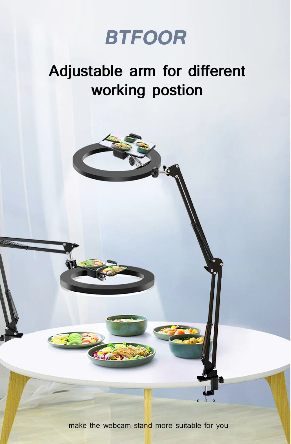 LED Ring Light with Adjustable Tripod Stand – Dimmable Circle Fill Light for Selfie, Makeup, Photography, and Video