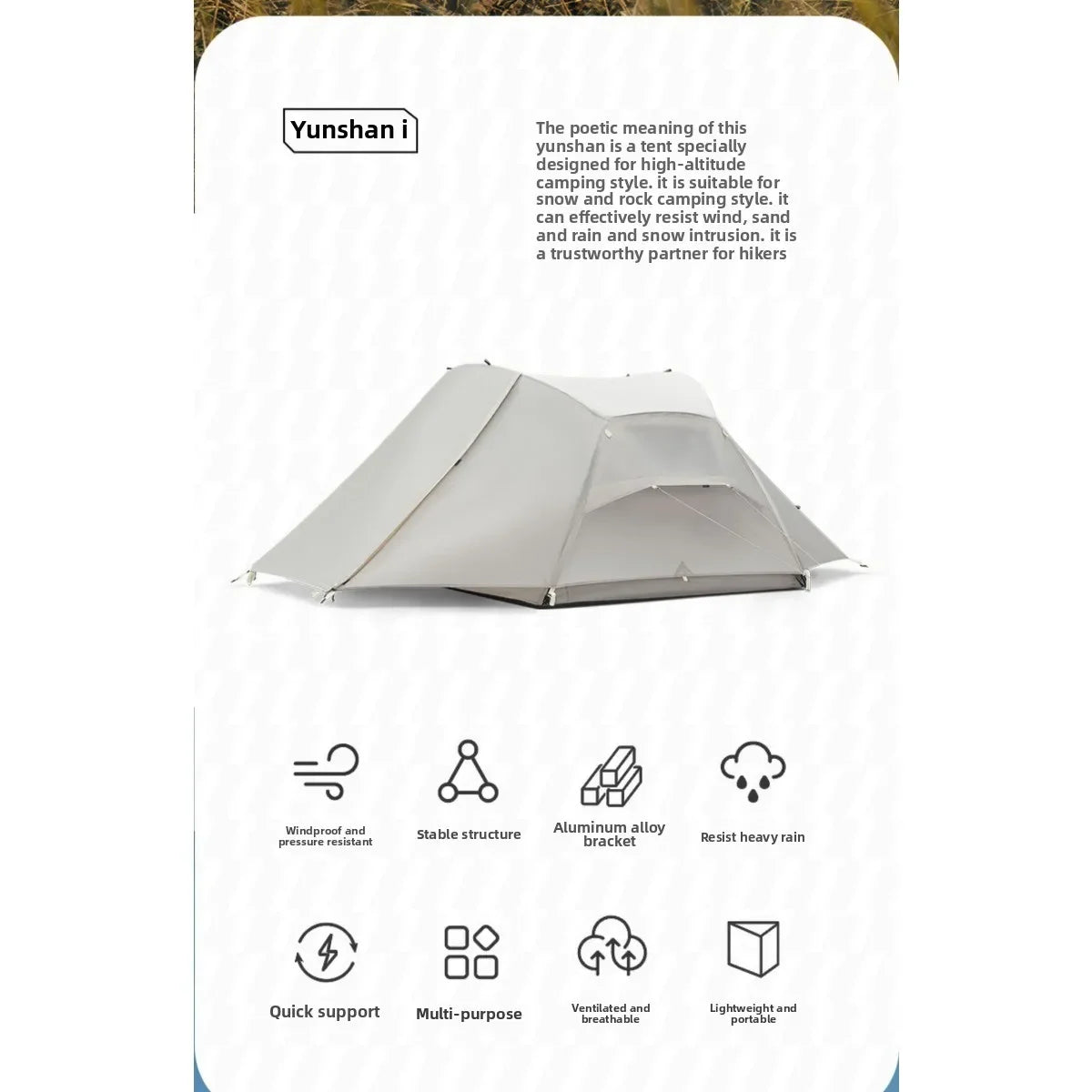 4-Season Waterproof Camping Tent – Double-Layer Rainproof Hiking Tent for Mountaineering & Outdoor Adventures