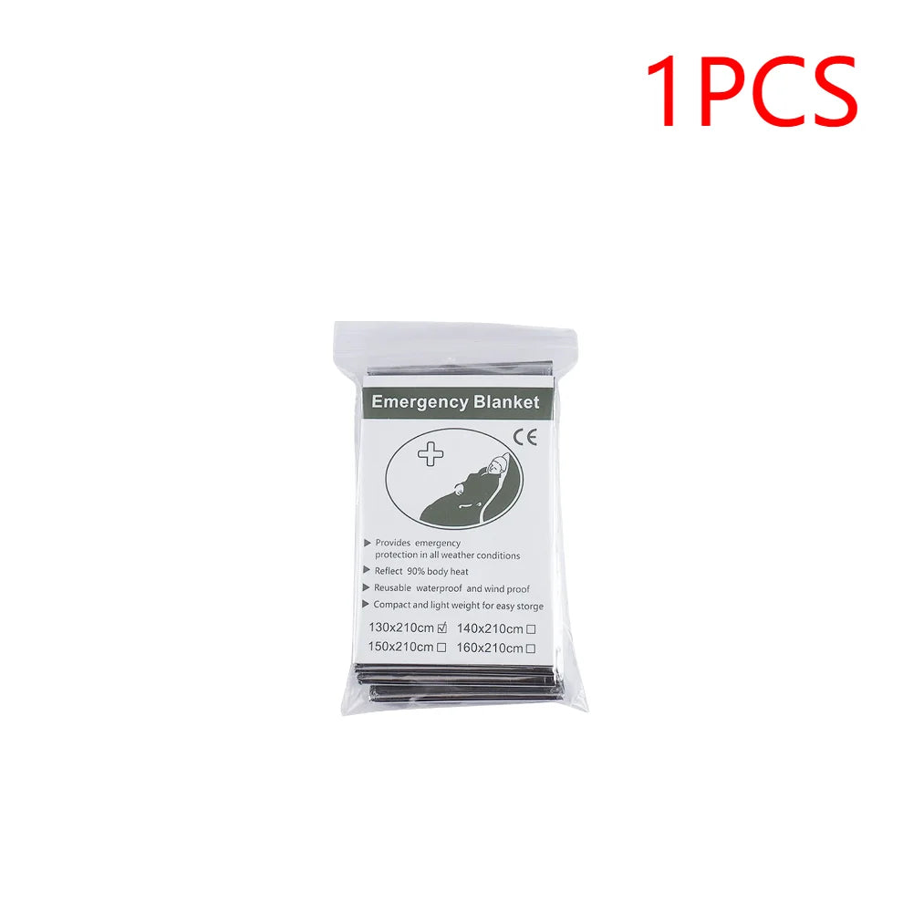 30-1PCS Emergency Rescue Blanket Outdoor Survive First Aid survival blanket Military Rescue Kit Rescue Foil Thermal Blanket ﻿ Trekker Essentials
