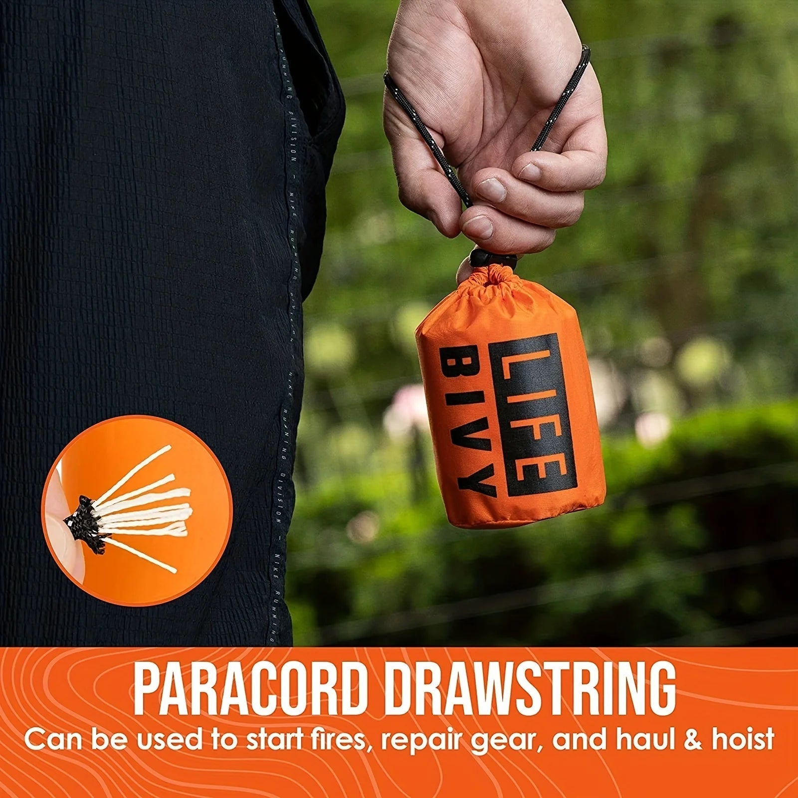 Portable Waterproof Emergency Survival Sleeping Bag Outdoor Edc Camping Gear Thermal Sack First Aid Rescue Kit Mylar Blanket Trekker Essentials