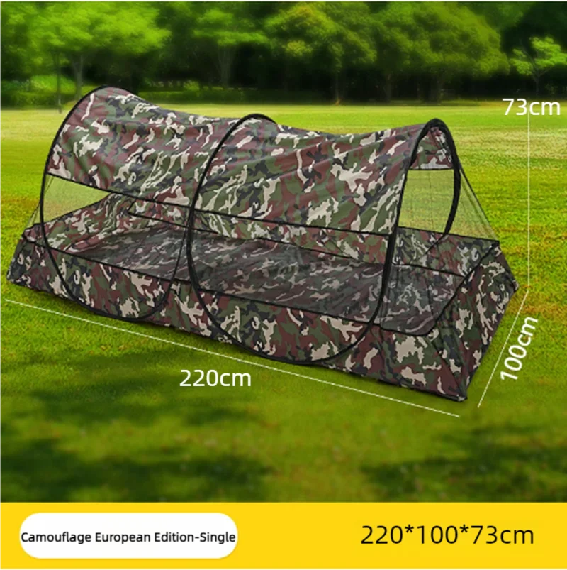 Pop-Up Mosquito Net Camping Tent – 2-Person Insect-Proof Shelter for Outdoor Travel & Cycling Trekker Essentials