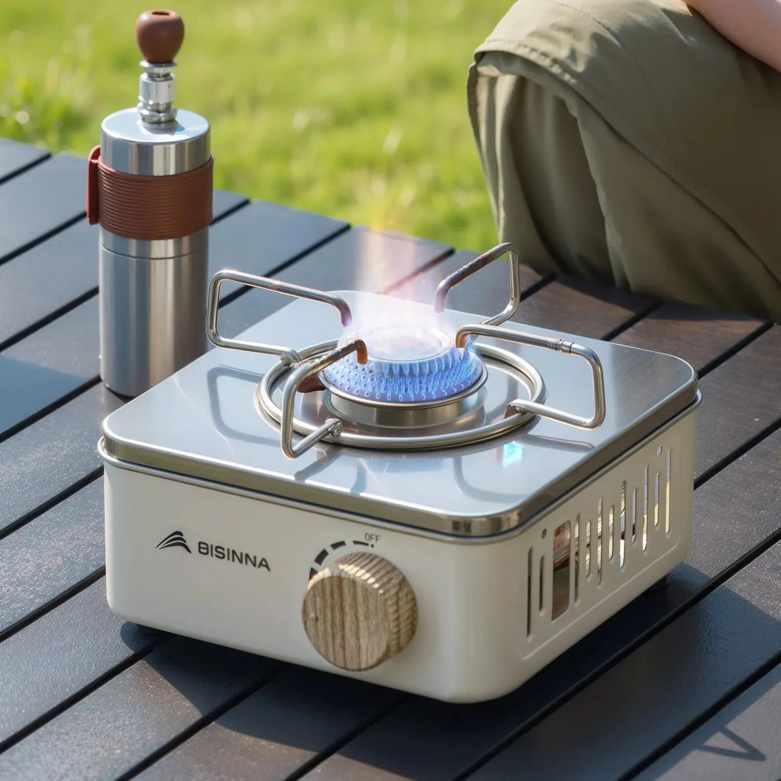 Estufa de gas para camping: horno de casete portátil de alta potencia para picnics al aire libre