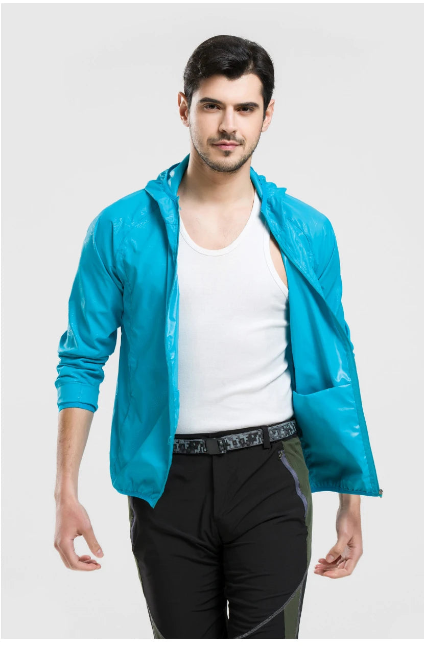 Camping Jacket Unisex Waterproof Windbreaker with UV Protection – Quick Dry Outdoor Jacket for Hiking, Fishing & Cycling Trekker Essentials
