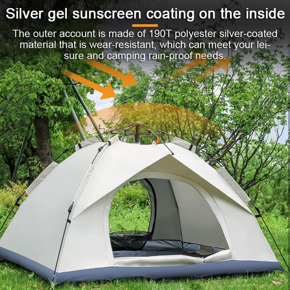 Outdoor Automatic Camping Tent – Quick-Opening, Rainproof & UV-Protective Shelter for 2 Persons