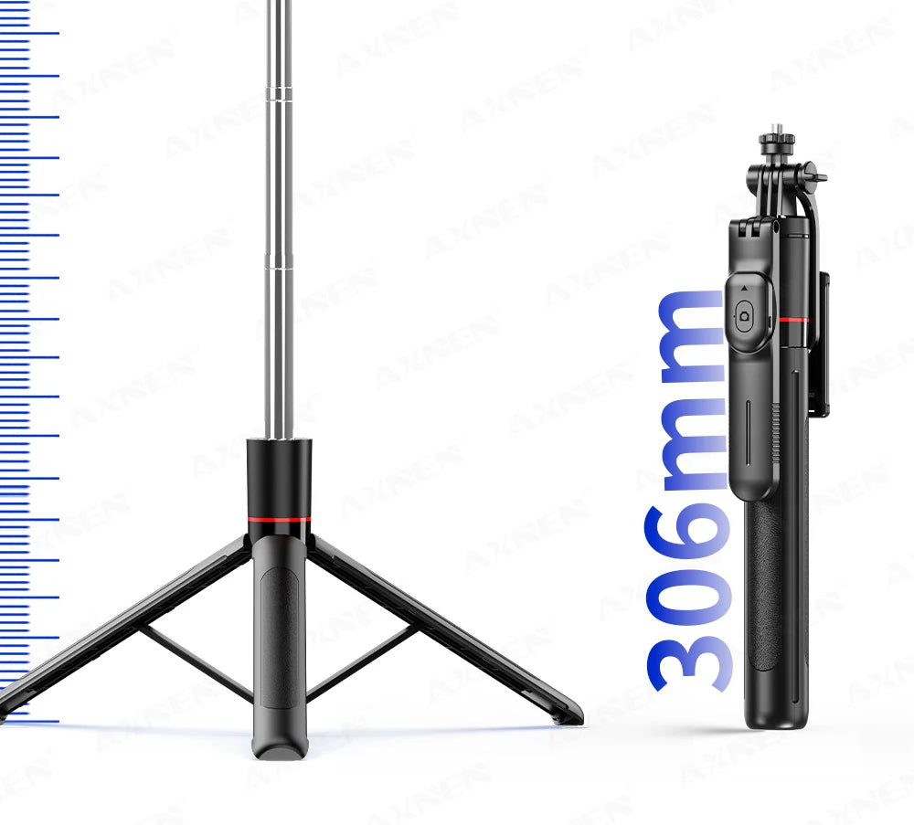 F16 Selfie Stick Tripod with 1708mm Long 8-Section Pole, Bluetooth Remote, 360° Rotation, 1/4 Interface, for Phone Camera Vlog Trekker Essentials