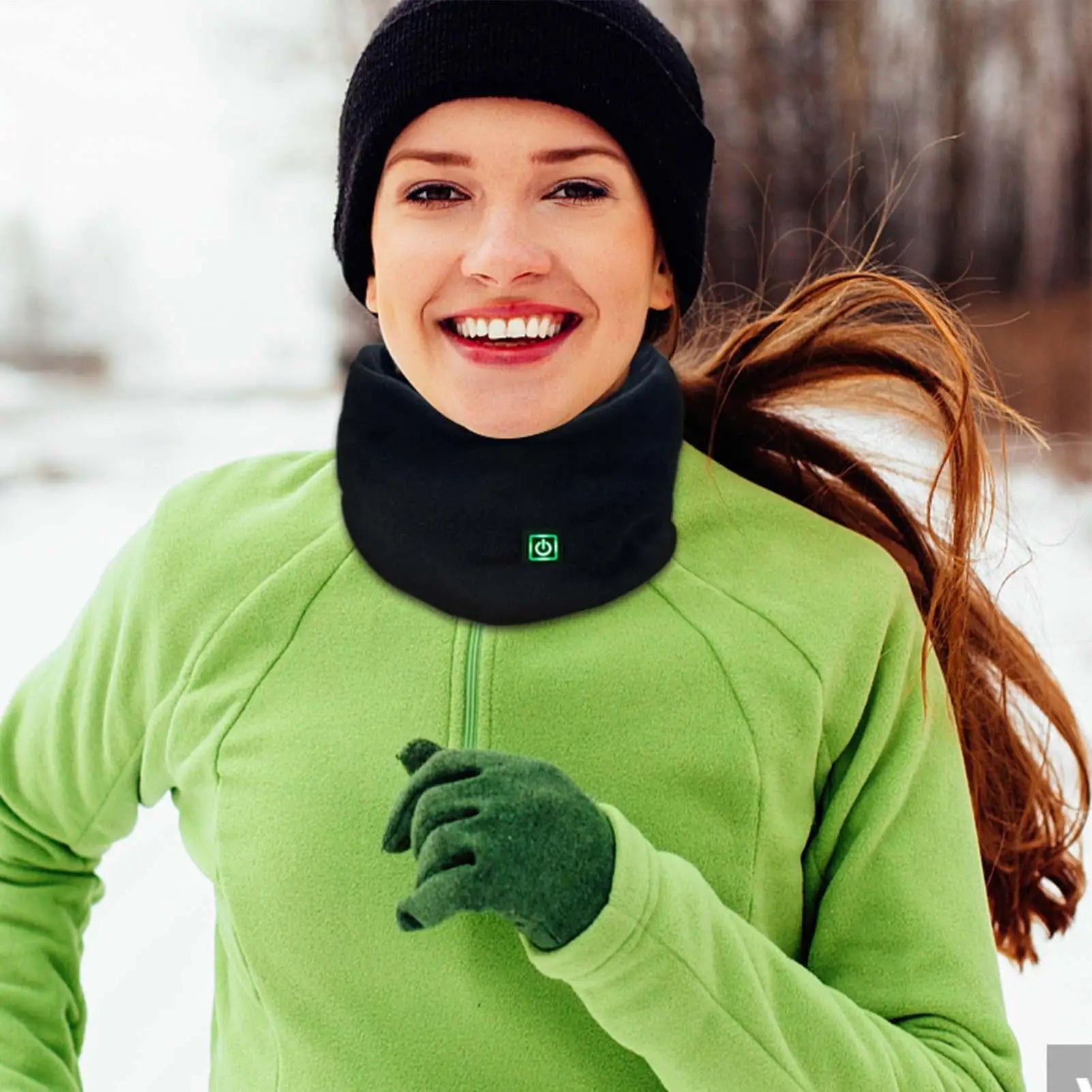 Rechargeable Electric Heating Scarf: Windproof Neck Warmer with 3 Temperature Settings for Cycling & Skiing