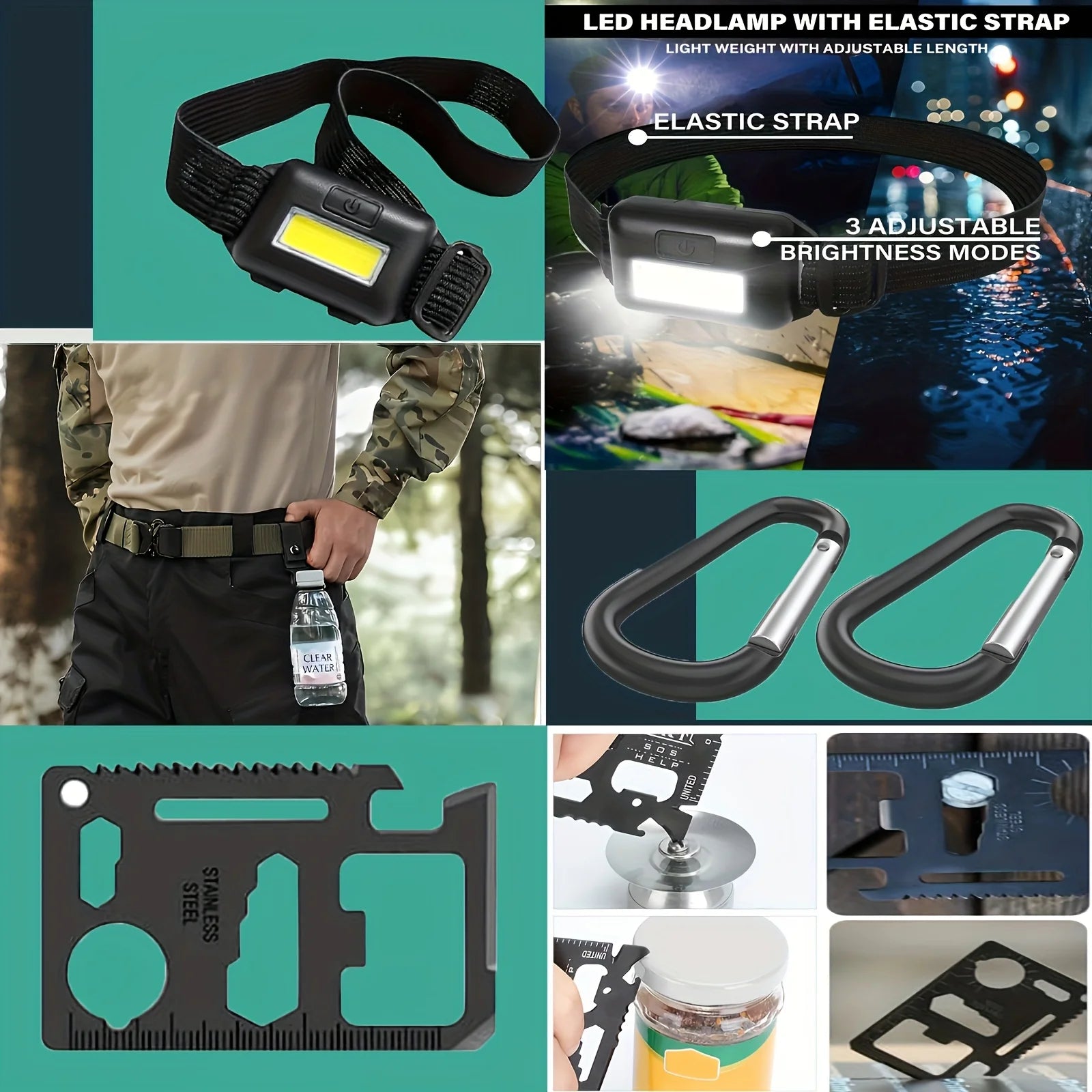 20-in-1 Survival Gear Kit – Ultimate Emergency Equipment Set for Camping, Hiking & Outdoor Adventures Trekker Essentials