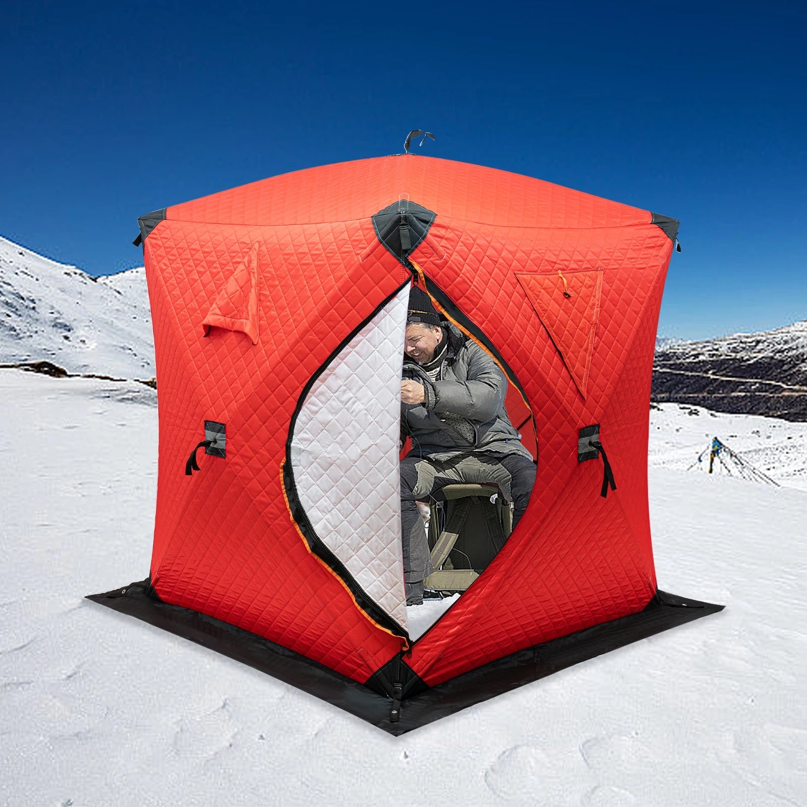 Insulated Ice Fishing Tent for 1–2 Persons – Portable Thermal Shelter Windproof Winter Camping Tent Trekker Essentials