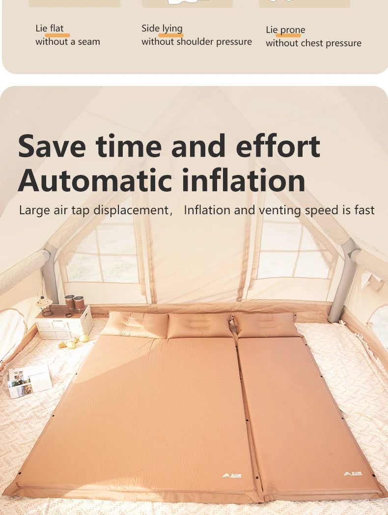 Self-Inflating Camping Mattress – Ultralight Splicable Sleeping Pad for Hiking, Travel & Outdoor Use Trekker Essentials