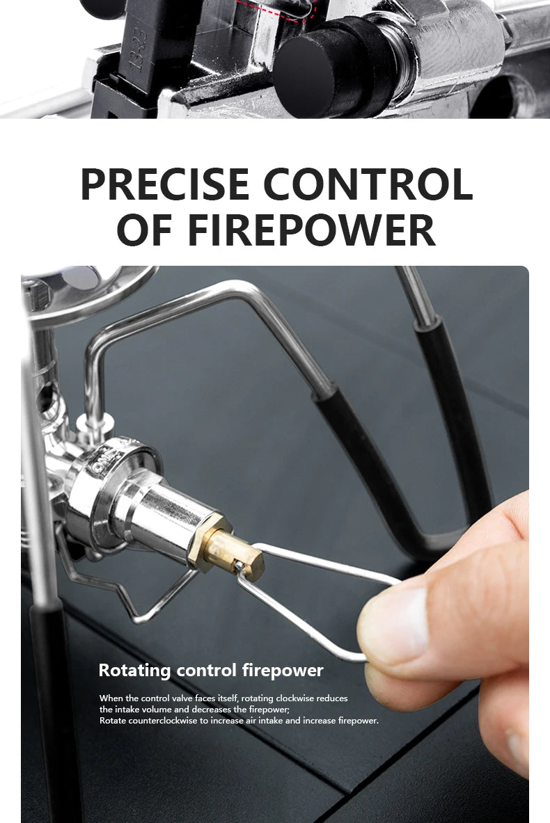 3300W Portable Folding Spider Camping Stove with Piezo Ignition