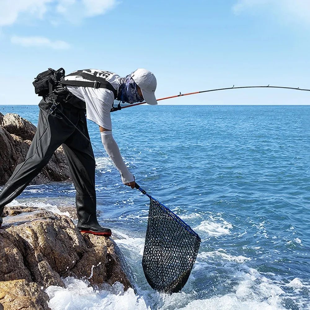 Portable Folding Hand Net for Fishing - Lightweight Dip Net for Lure and Big Fish