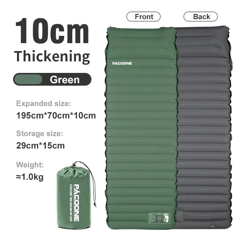 Outdoor Thicken Camping Mattress Ultralight Self-inflating Air Mattress Built-in Inflator Pump For Travel Hiking Fishing Trekker Essentials