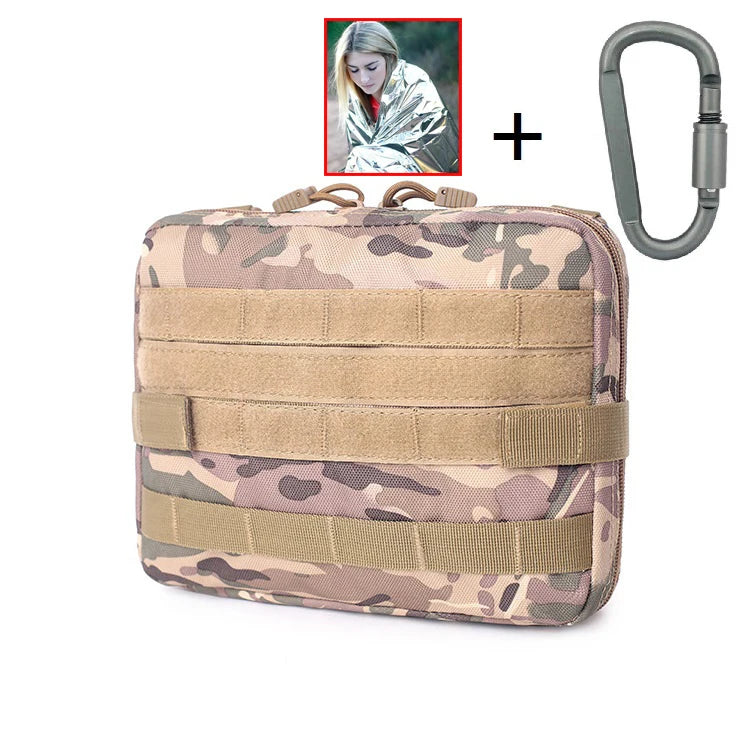 Tactical MOLLE Medical Pouch – EDC First Aid Utility Bag for Camping, Hiking & Emergency Use Trekker Essentials