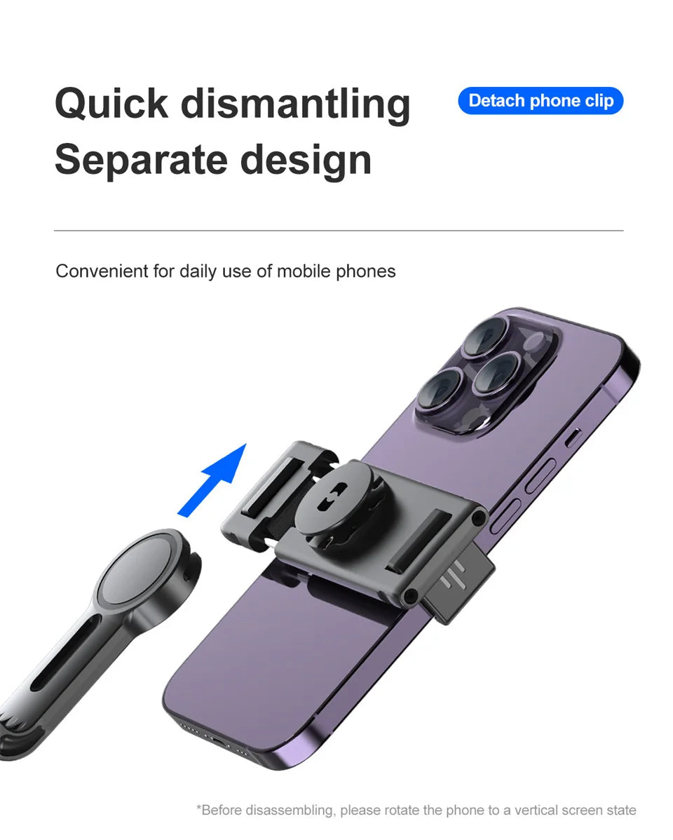 360° Rotating Phone Gimbal with 1.5M Selfie Stick & Face Tracking – Stabilizer for TikTok, Vlogging & Live Streaming