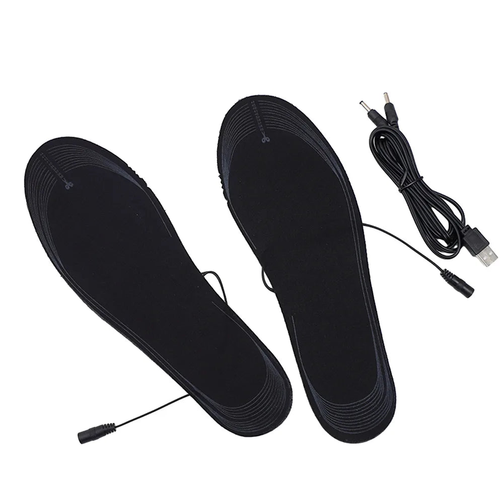 Rechargeable USB Heated Insoles – Adjustable Temperature Electric Foot Warmers