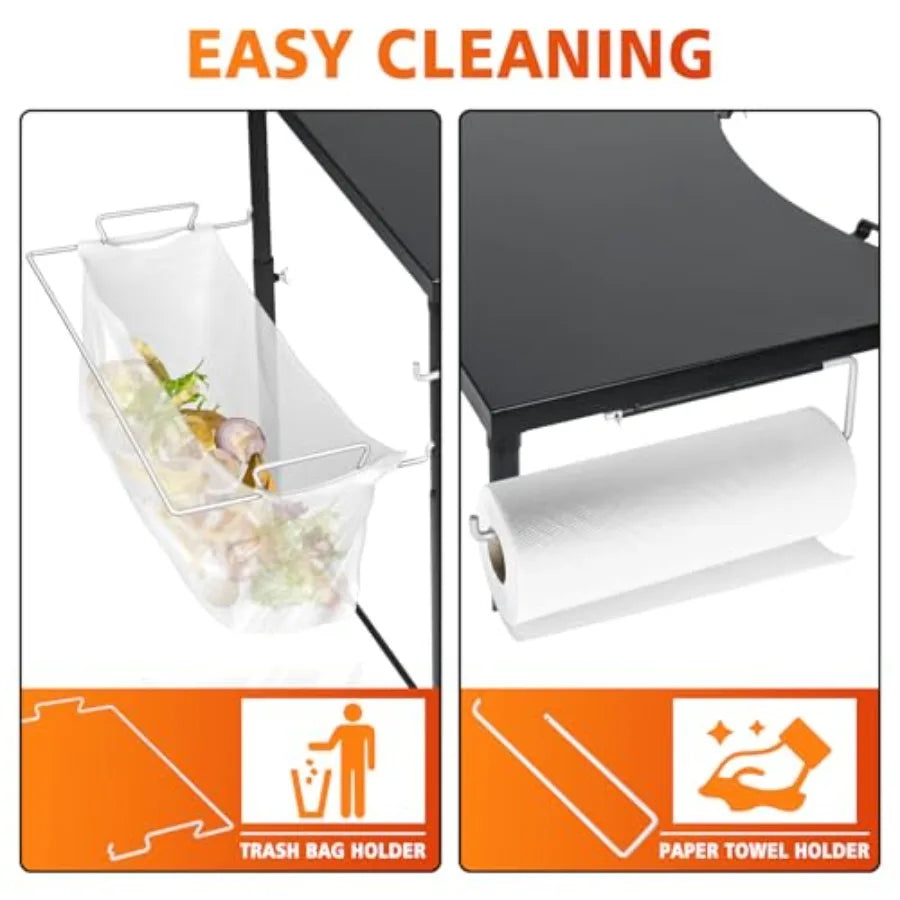 Grill Side Table for Weber Kettle 22/26 for Weber Smokey Mountain 22 Grill Grill Work Table for Weber Master Touch Premium Kett Trekker Essentials