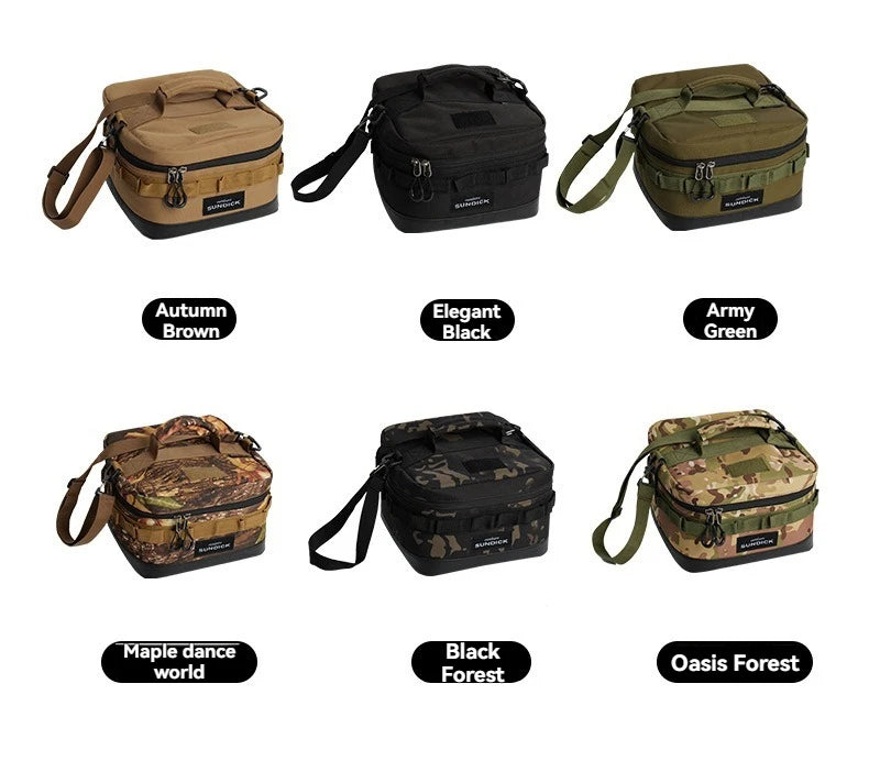 1 black/brown/Army green/camo optional camping insulated outdoor camping bowl cup storage bag Trekker Essentials