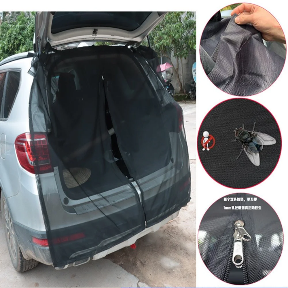 Magnetic trunk mesh breathable, mosquito resistant, environmentally friendly mesh curtains SUV tailgate mosquito net RV Summer Trekker Essentials