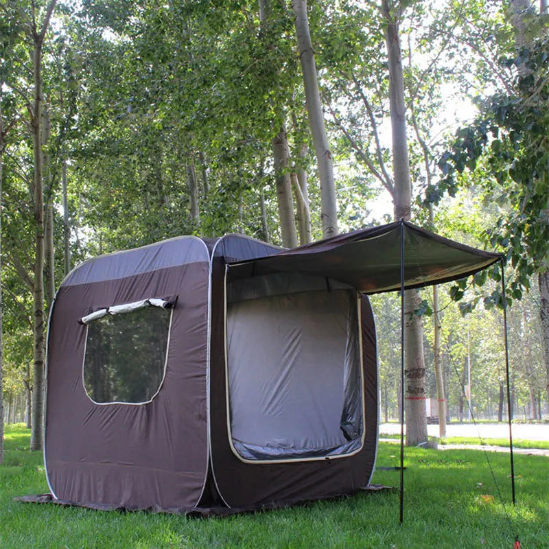 SUV Car Rear Tent – Waterproof Trunk Camping Tent with Awning for Family Outdoor Travel (5–8 Person) Trekker Essentials